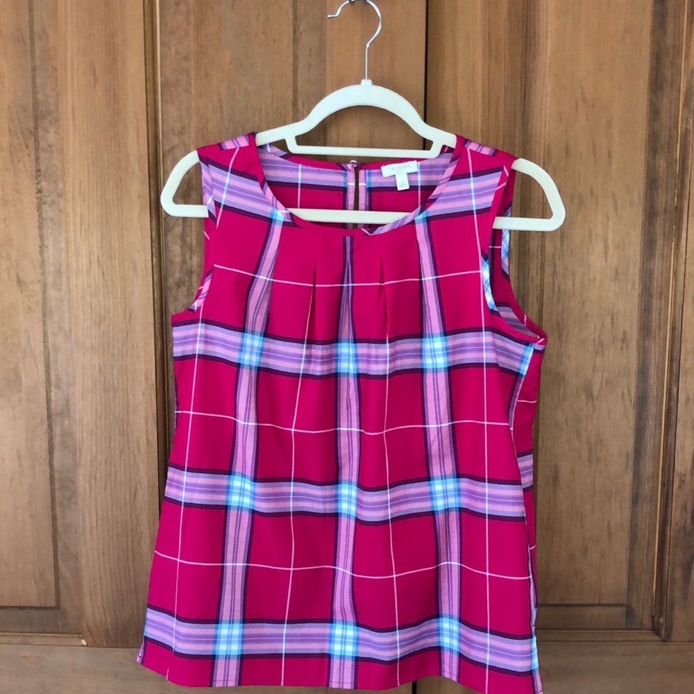 Talbots Sleeveless Cotton Pop-over Blouse SZ Small